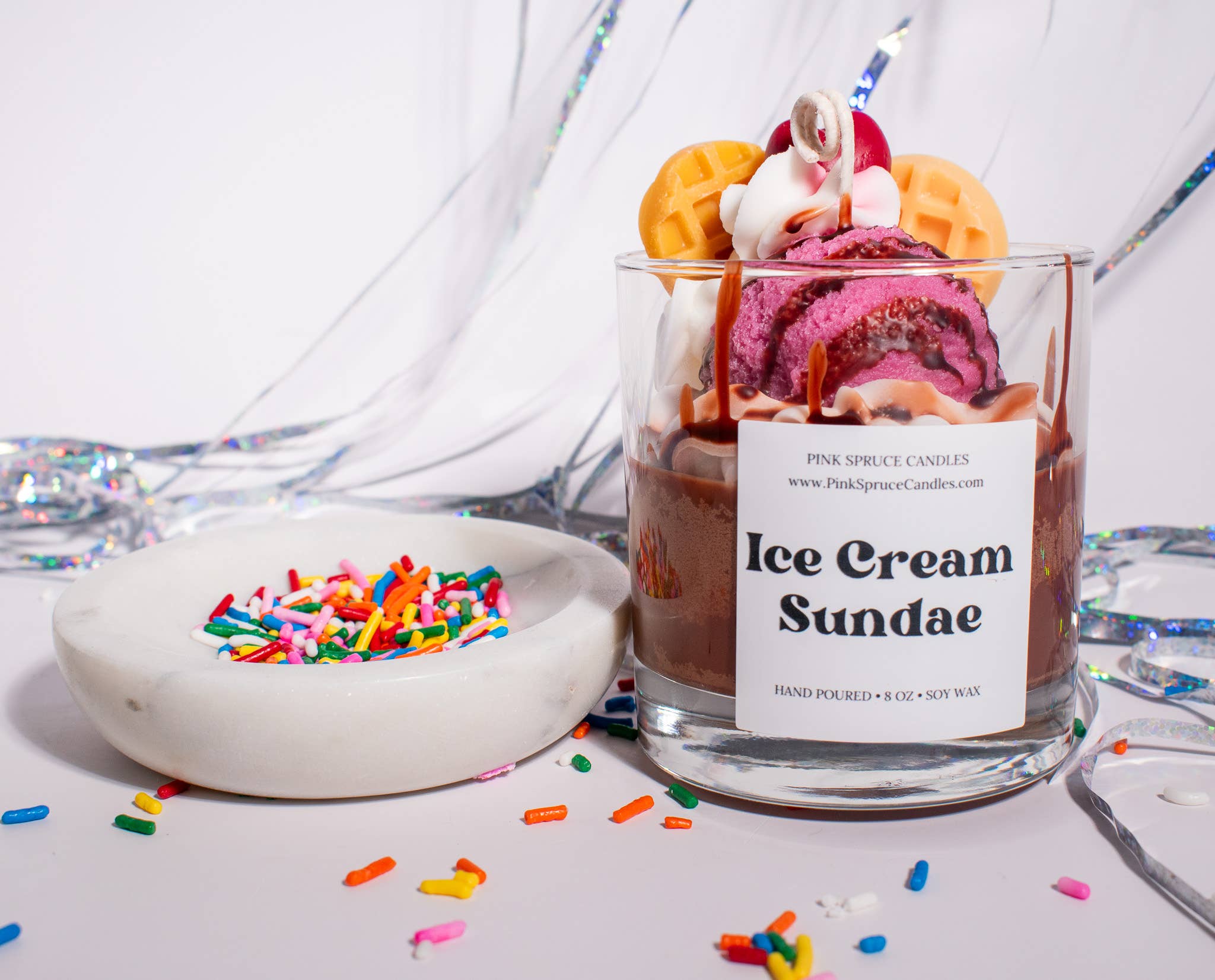 Pink Spruce - Wholesale Novelty Candle - Ice Cream Sundae Novelty Candle 1