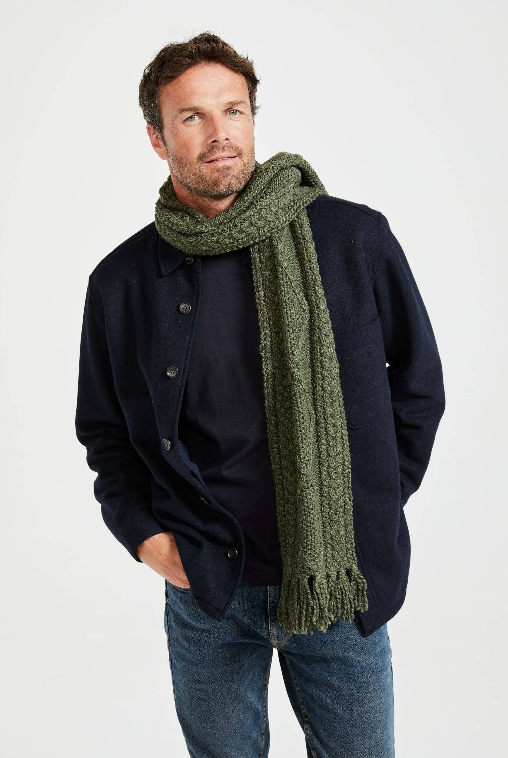 Aran Woollen Mills - Wholesale Scarf - Women's - Kinard Aran Scarf -Green4