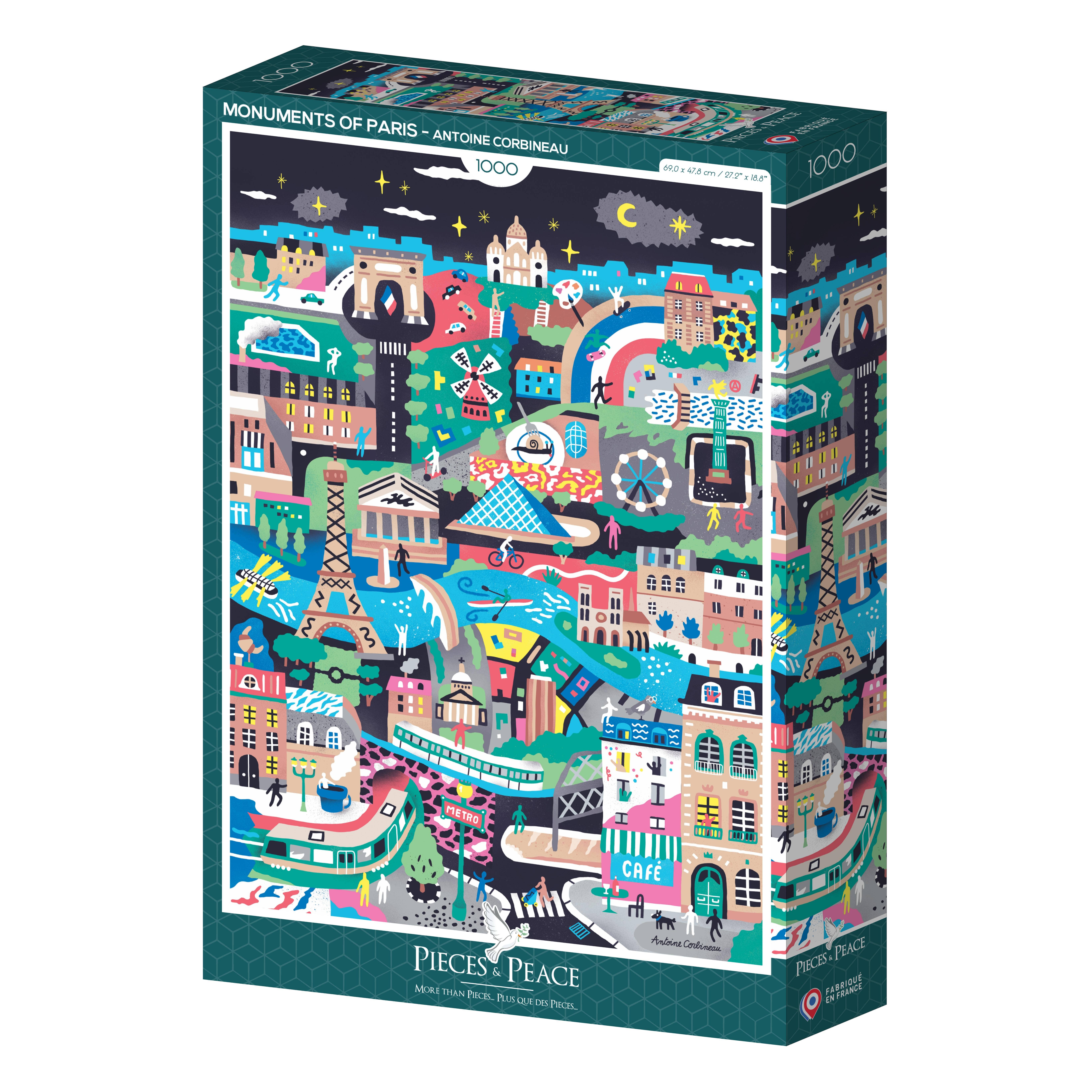 Pieces & Peace - Wholesale Puzzle - Adult - 1000 Piece Puzzle - Monuments of Paris0