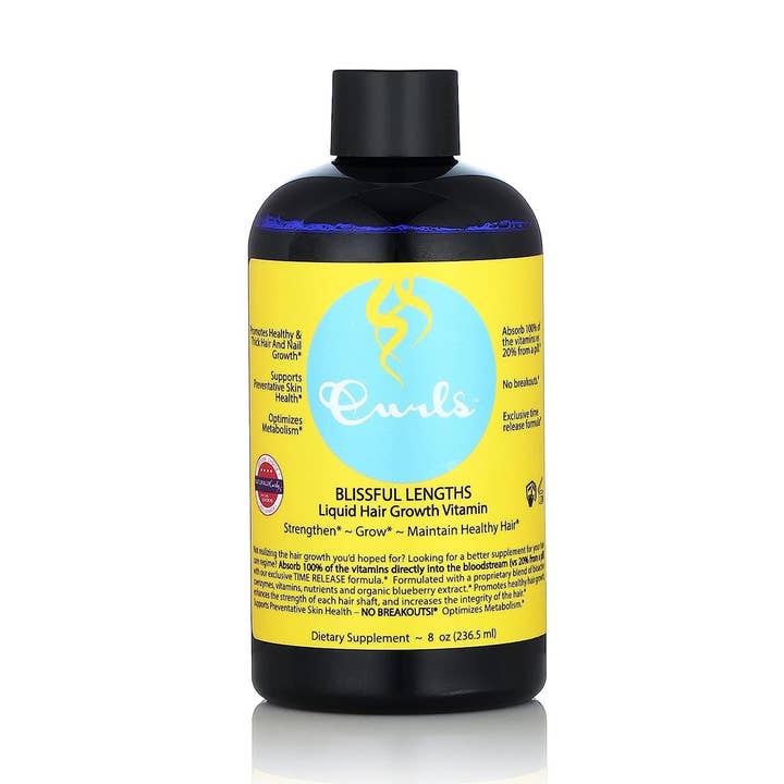 KT Supply – wholesale Hårgel/-mousse – Lockar Blissful Length Flytande hårväxt Vitamin 8 Oz.0