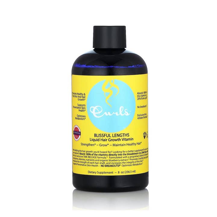 KT Supply - Wholesale Hair Styling Gel/Mousse - Curls Blissful Lengths Liquid Hair Growth Vitamin 8 Oz.