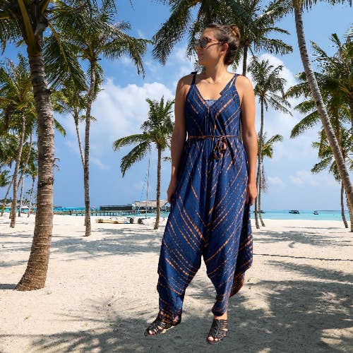 Lani Lau Hawaii – wholesale Jumpsuit - Dam – Roots Tie Dye Ocean Byxor