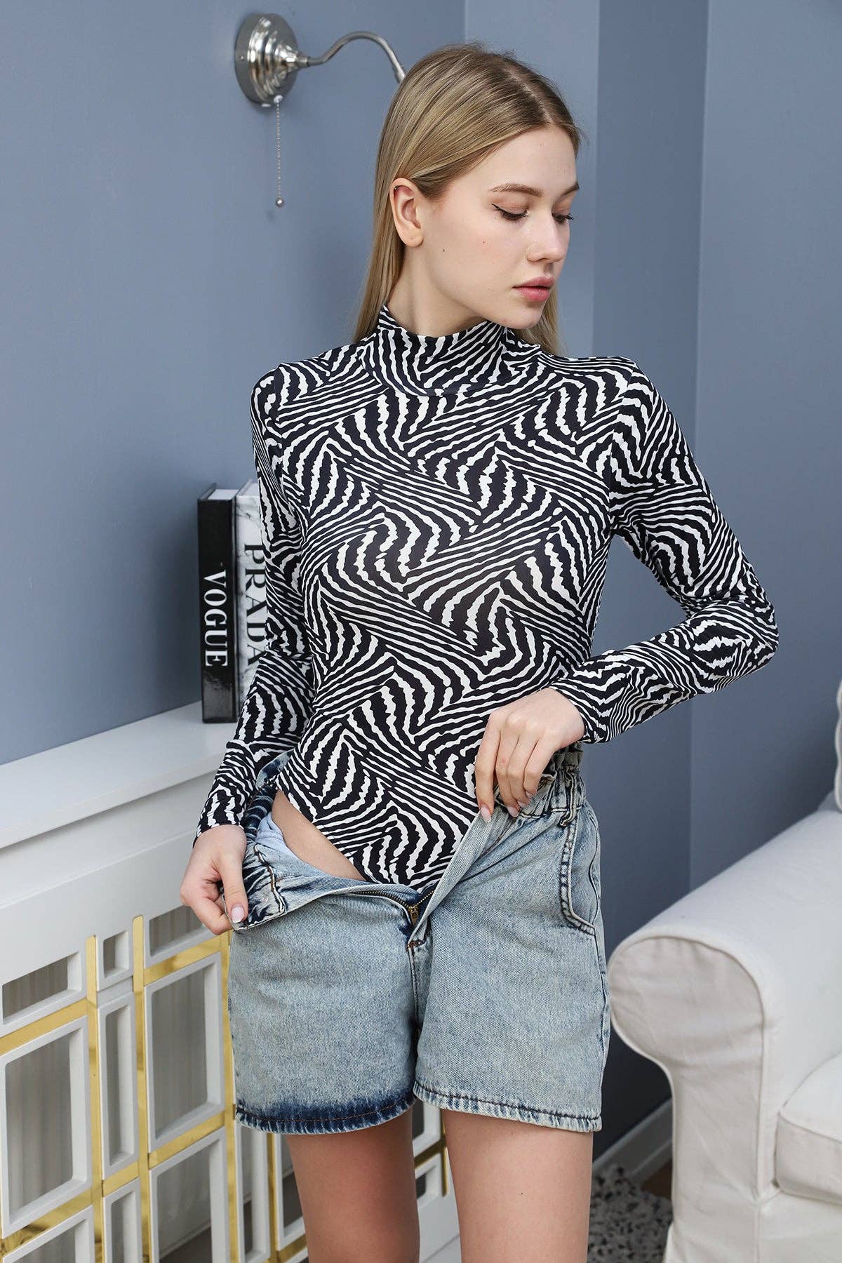 Lasofy - Venta al por mayor Body - Mujer - MONO DE MANGA LARGA CON CUELLO DE TORTUGA SIMULADO PARA MUJER12