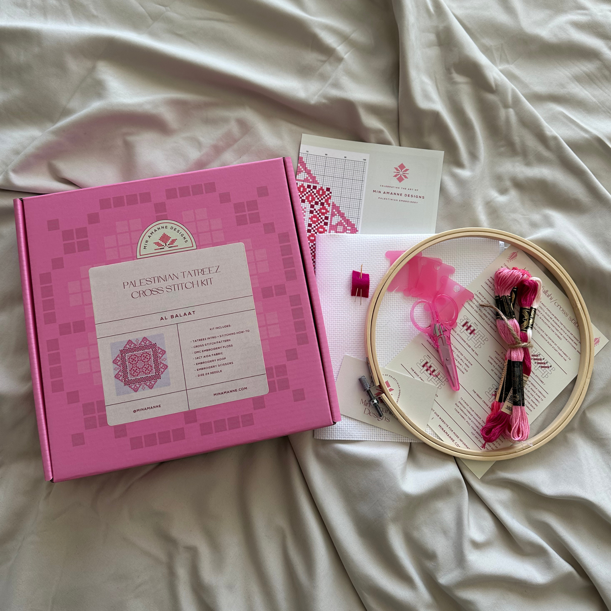 Min Amanne Tatreez Designs - Wholesale Embroidery/Cross Stitch Supplies - Al Balaat Tatreez Kit1