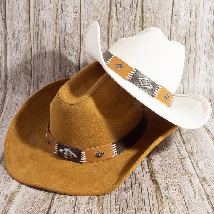 Unik vestlig Concho-rem cowboyhat for engroshandel hos Collections by Fame Accessories