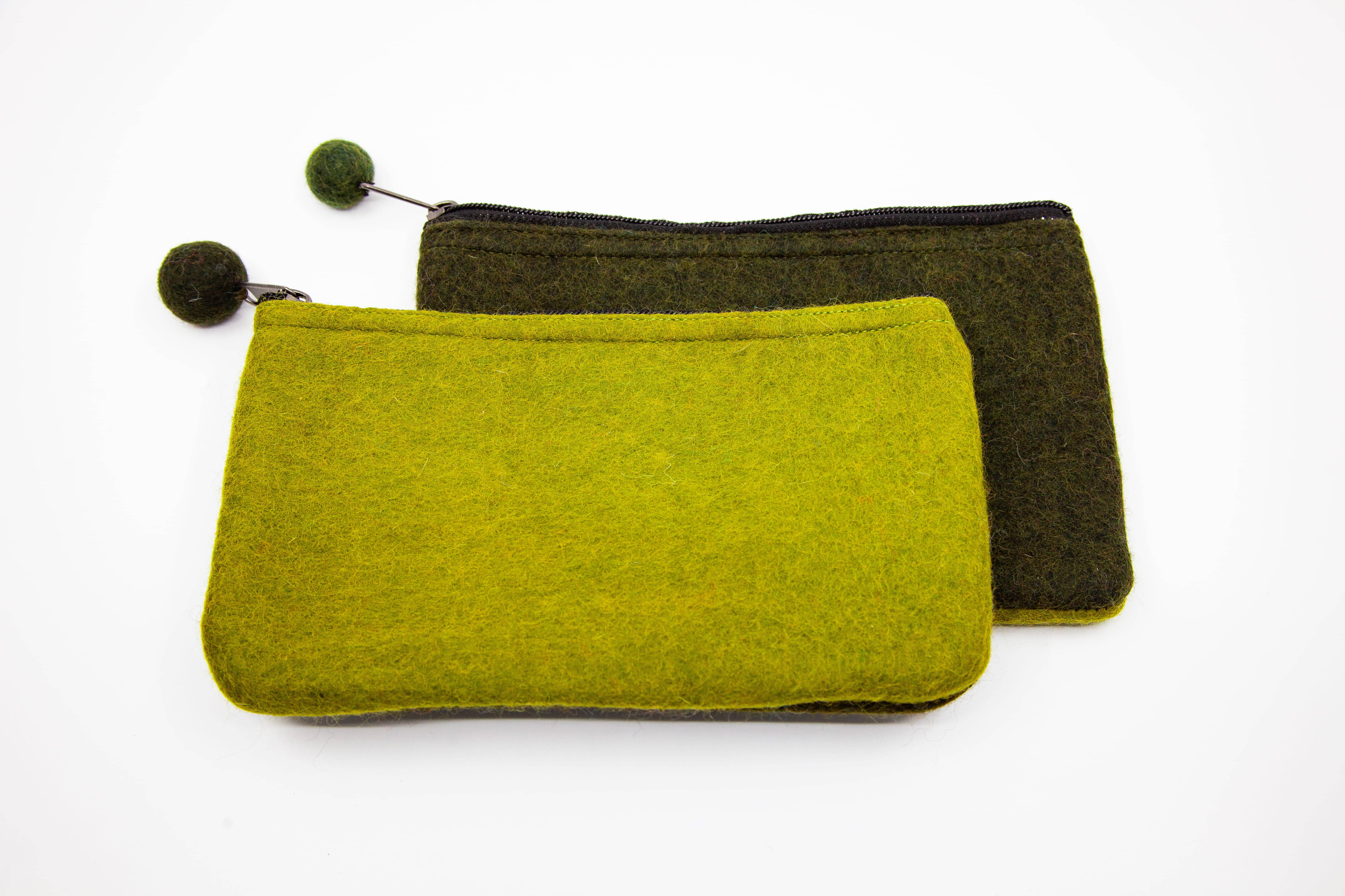 Fibres of Life - Wool & Felt - Wholesale Pouch - Women's - 2-Tone Medium Organizer Pouch | Felt Zip Pouch | Makeup Bag5