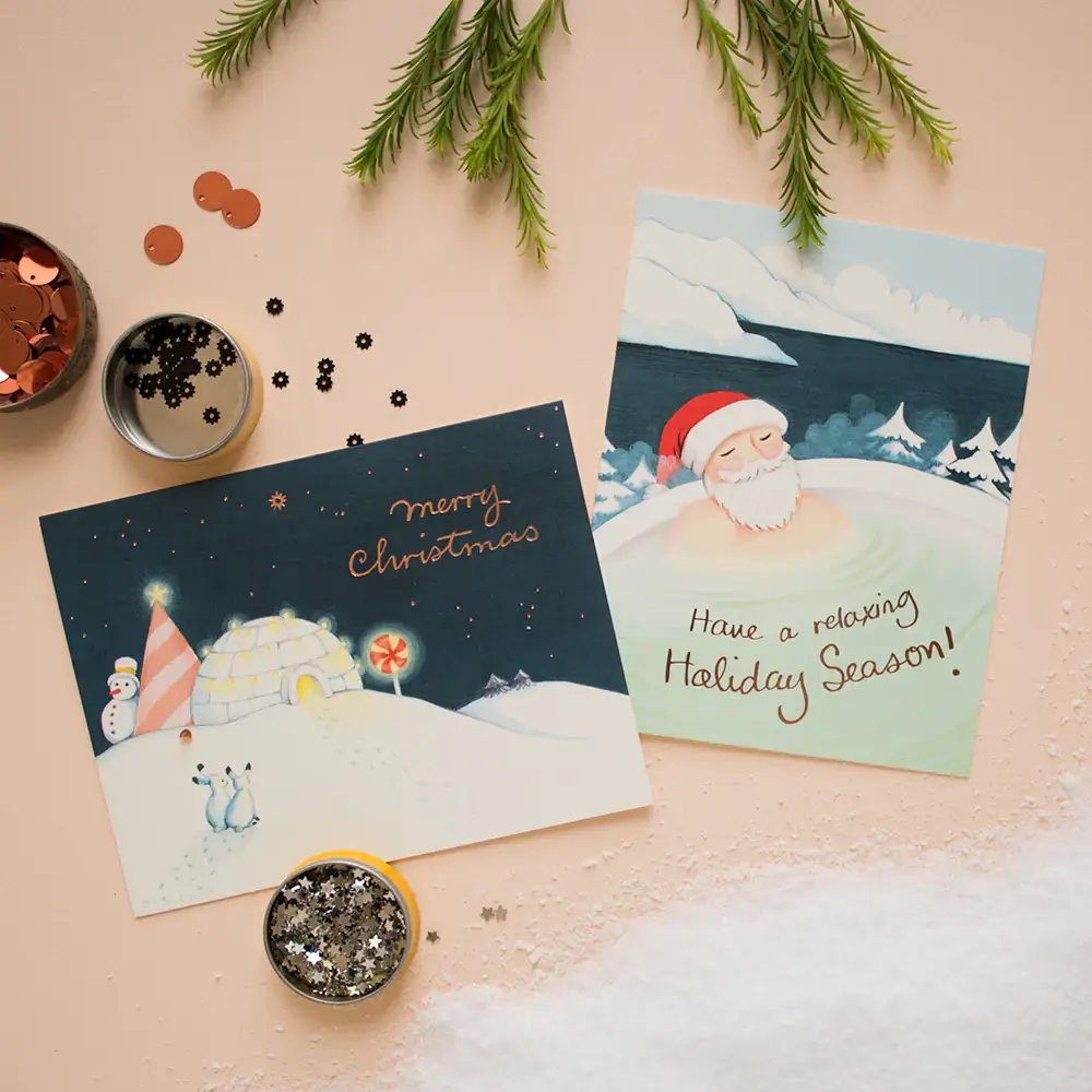 JooJoo Paper - Wholesale Christmas Card - Igloo Christmas Greeting Card3