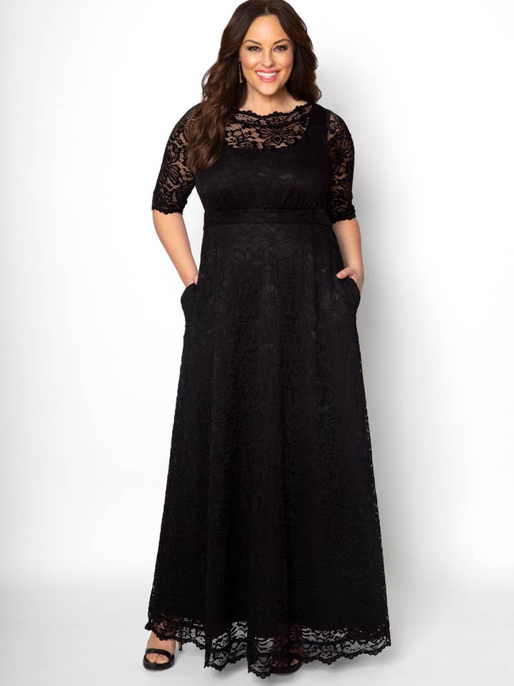 Leona Lace Gown - Plus Size for wholesale by Kiyonna