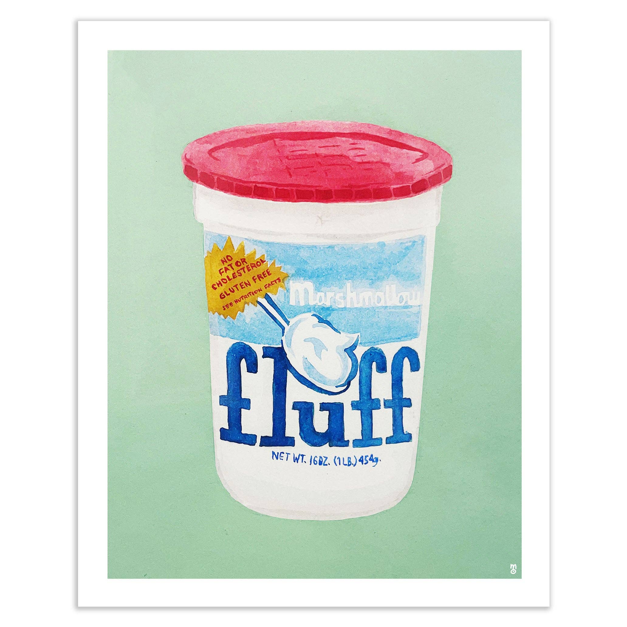 Ohello Boston - Wholesale Art Print - Fluff Watercolor Art Print1