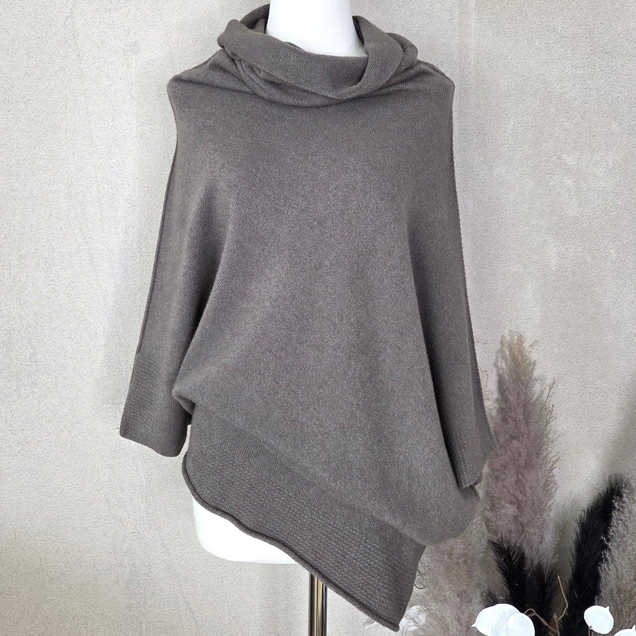 Tempest Designs – wholesale Knitted jumper – Women′s – Asymmetric style jumper with classy cowl neck (M)0