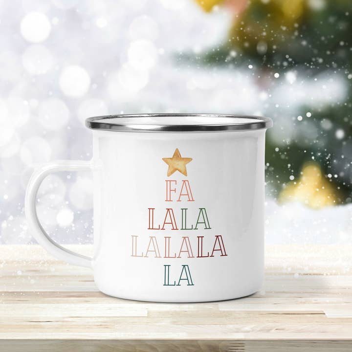 Mug en émail Falalala Tree pour la vente par Creativien Studio
