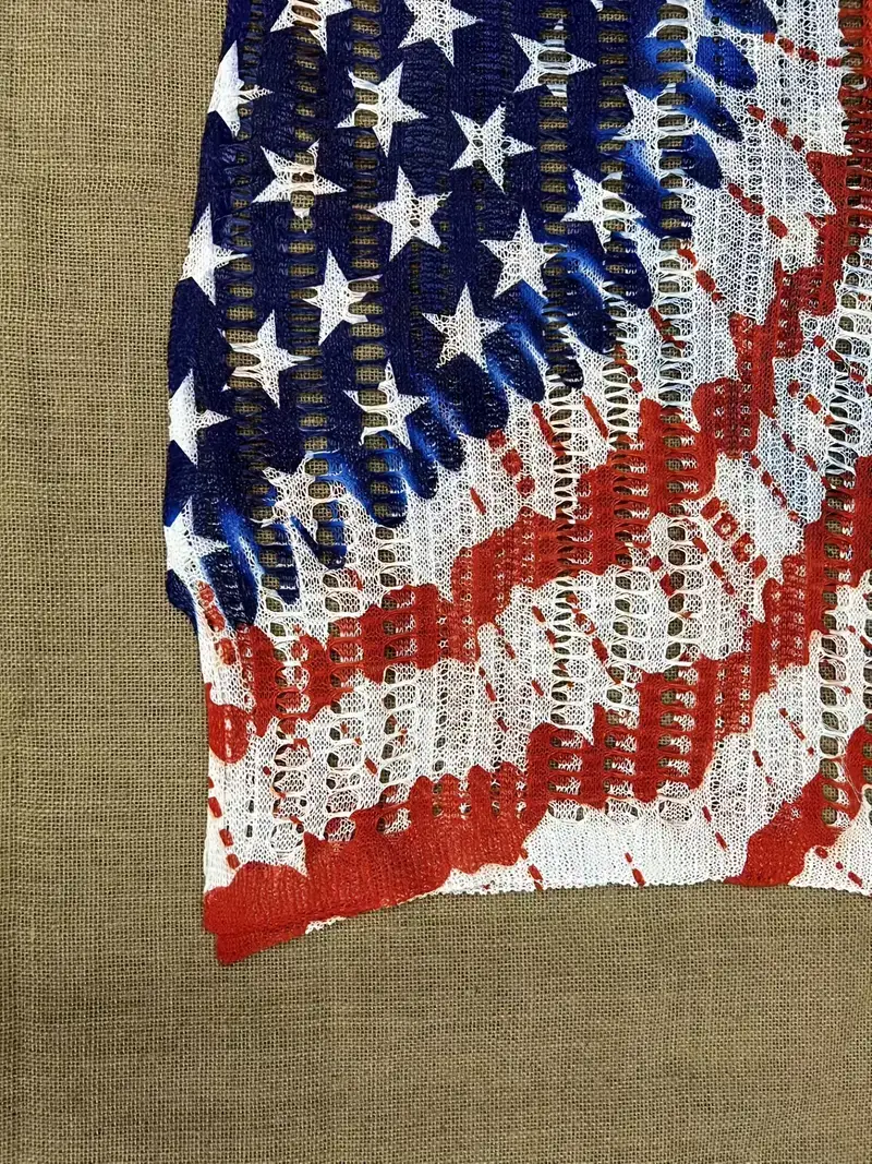 Lucky Avocado - Vente Cache-maillot – femme - Couvre-maillot de bain sans manches à imprimé drapeau américain4