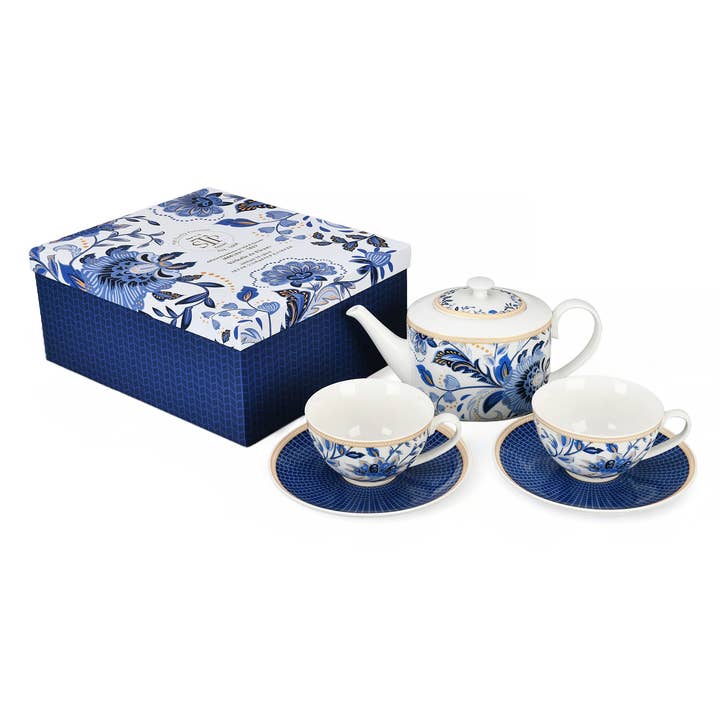 STP - Wholesale Tea Set - Melodie de Fleurs Porcelain Tea Set of 5 pcs