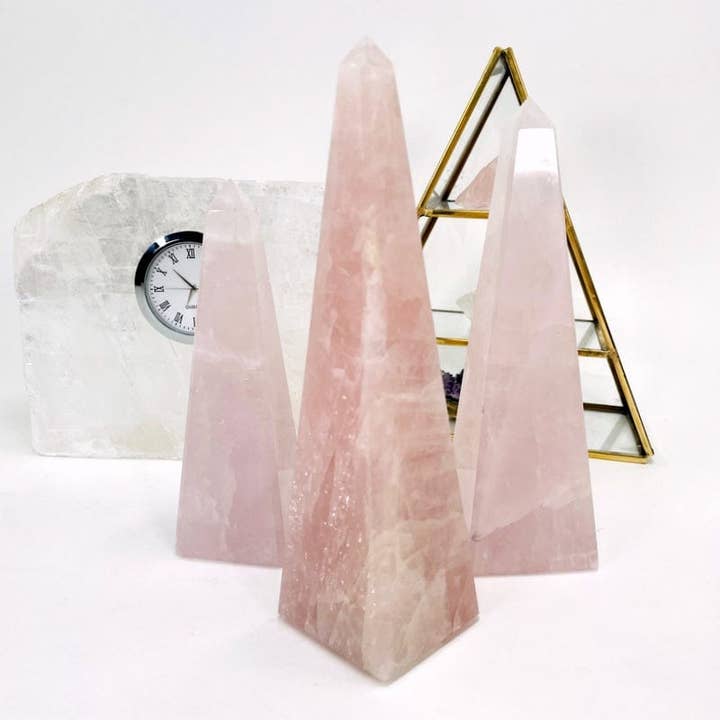 Rock Paradise - Wholesale Spiritual Stone/Crystal - Rose Quartz Crystal Towers Obelisk - By weight - Love Stone1
