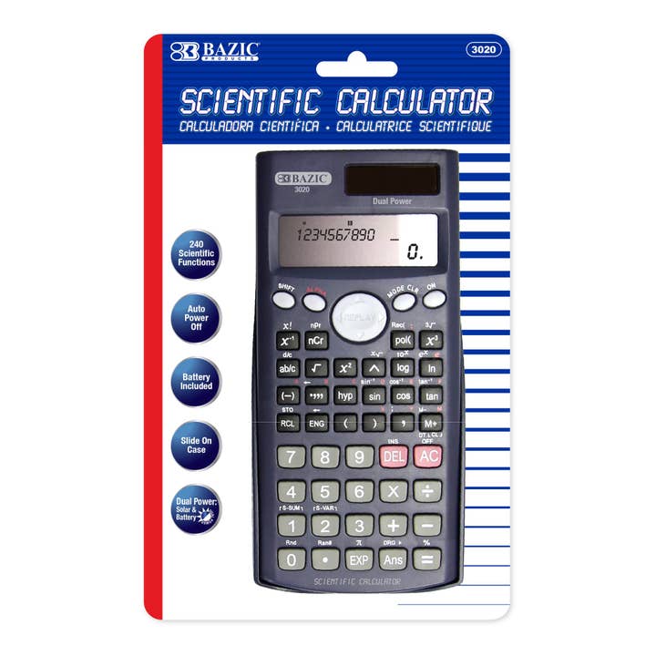 Calculadora Científica de 240 Funciones con Estuche Deslizante para venta al por mayor de Luna Office Supply - Everyday Essential