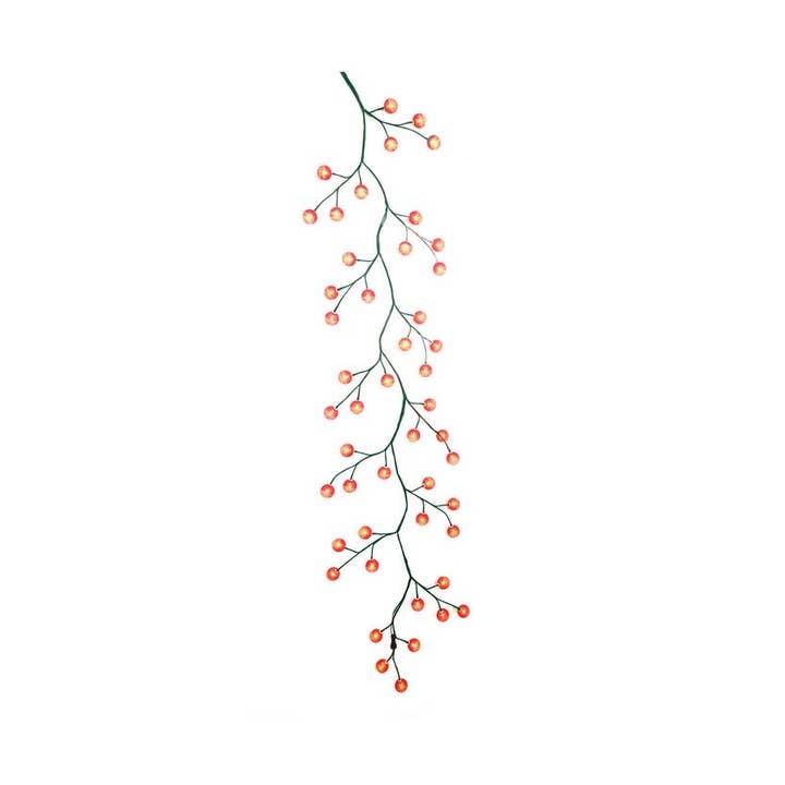 Kurt S. Adler, Inc. - Wholesale Bunting/Garland - 6'grn Grlnd W/48l Red Led+Red Balls