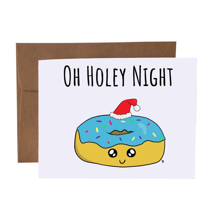 Oh Holey Night | Donut Pun jul gratulationskort för wholesale av SKP ink