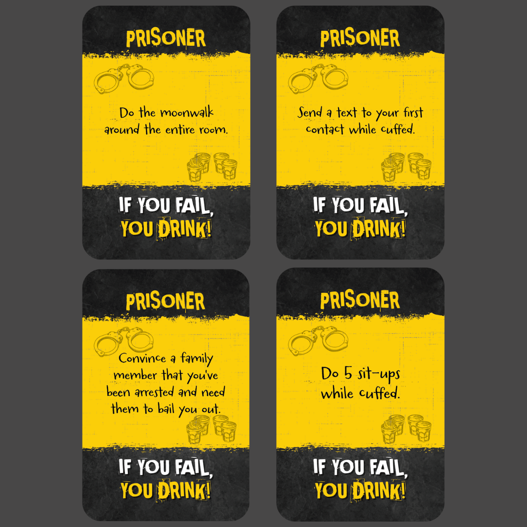 Boxer Gifts - Wholesale Card Game - Prisoner - The Drinking Party Game With Handcuffs3