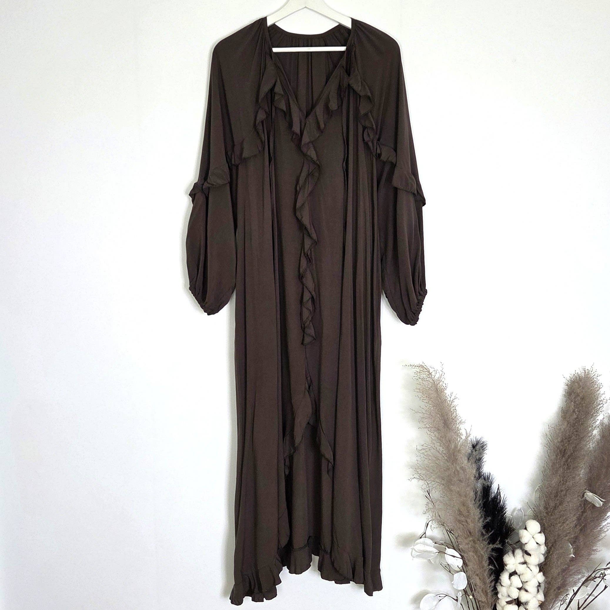 Tempest Designs – wholesale Dress – Women's – Viscose dress with ruffle detail and flattering split (belt not included) (M-L)2