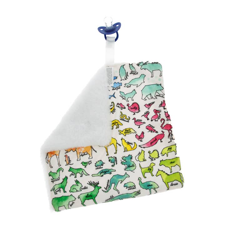 Manta chupete de piel sintética y visón con estampado de animales para venta al por mayor de Doodalou