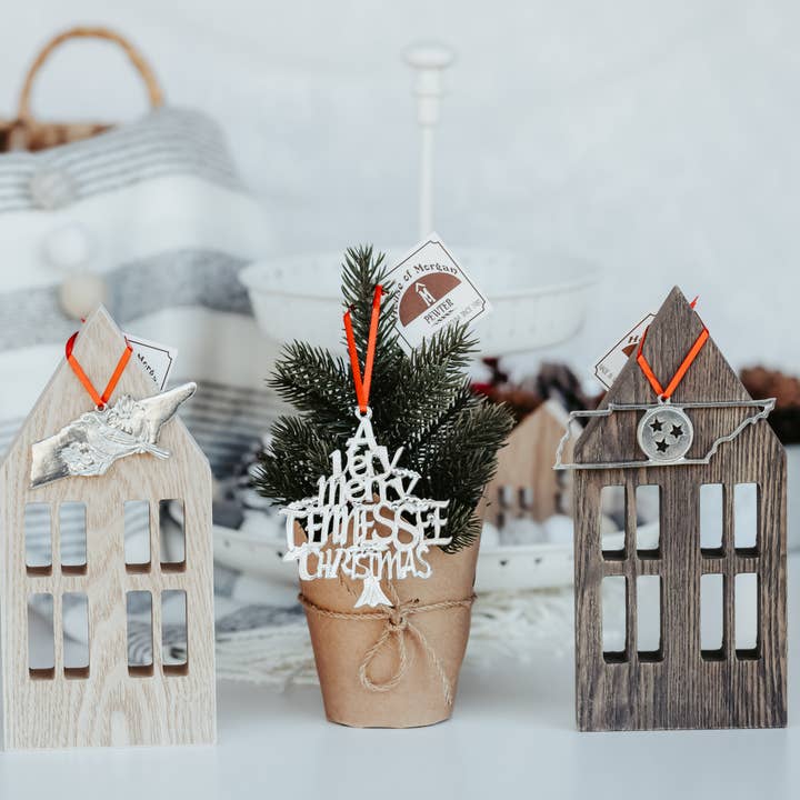 Tennessee Gifts - State Symbols - T - Tristar - Ornaments for wholesale by House of Morgan Pewter