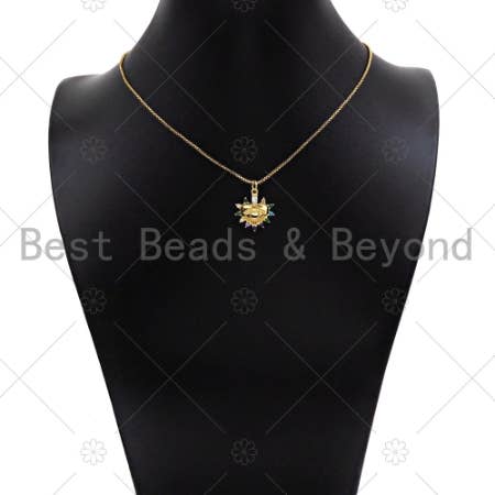 BestBeads&Beyond – Pendente/pingente individual por atacado – CZ mau-olhado em forma de coração charme, 17x19mm, Sku #Z12863