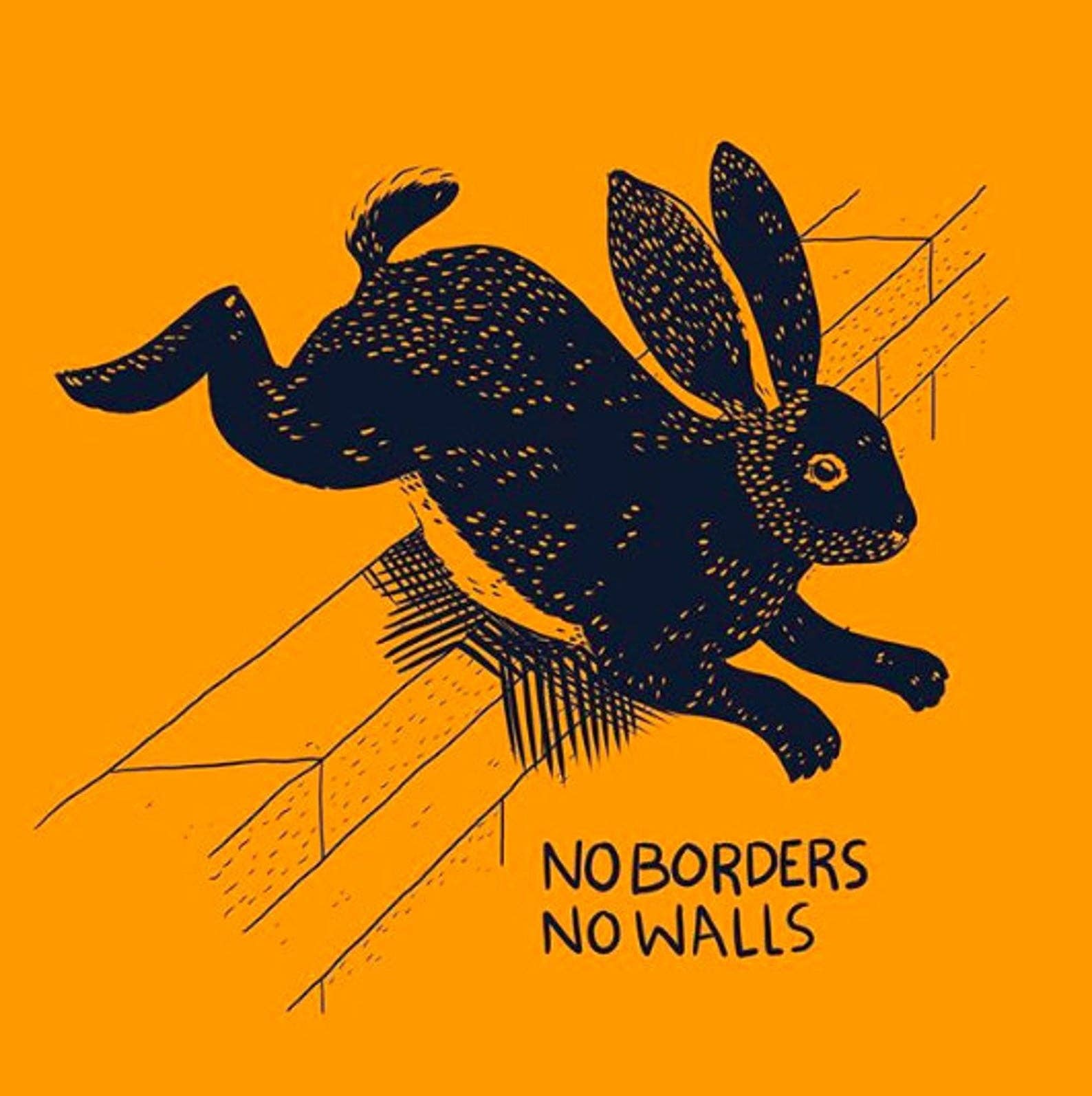 Cat Rocketship - Wholesale Screen Printed T-Shirt - Unisex - No Borders No Walls T-shirt4