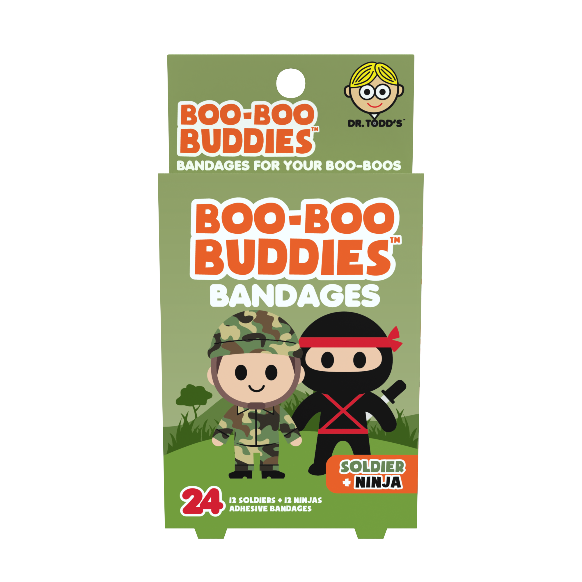 Boo Boo Buddies - Wholesale Bandaids/Bandages - Kids Bandages – Soldier + Ninja (24 Count, Latex-Free)2