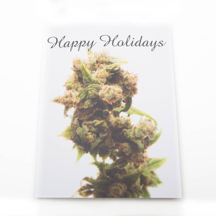 Cannabis Holiday Card for wholesale by Herbivore Photography