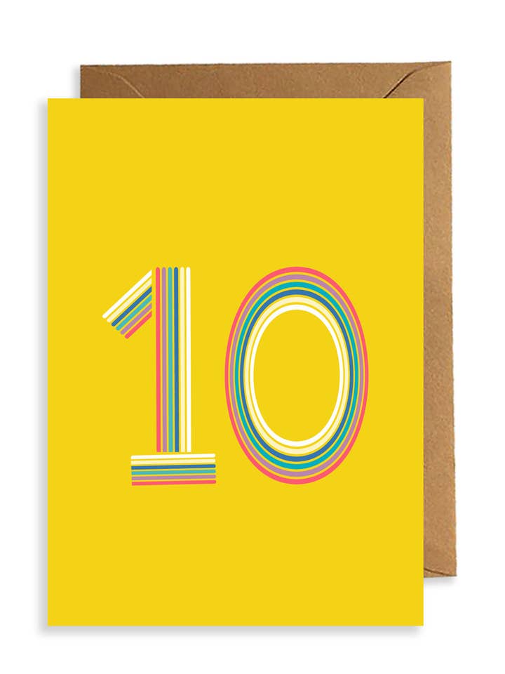 Rainbow 10 Card for wholesale by Bexi Cards Stationery
