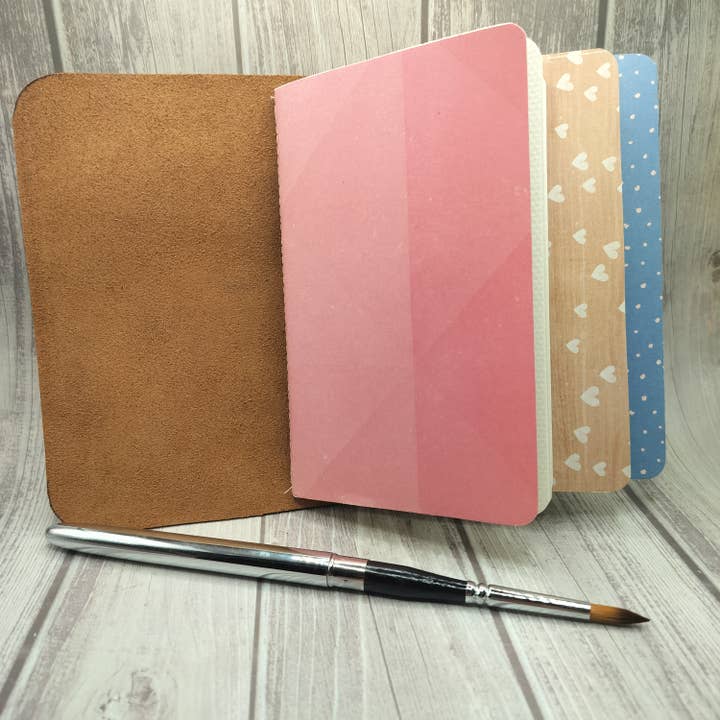 MorseLeather Co. - Wholesale Journal Cover - Leather Notebook w/ 3 Watercolor Inserts