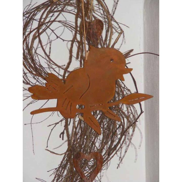 Hanging decoration bird Hansi | rust decoration garden figure for wholesale by Rostikal