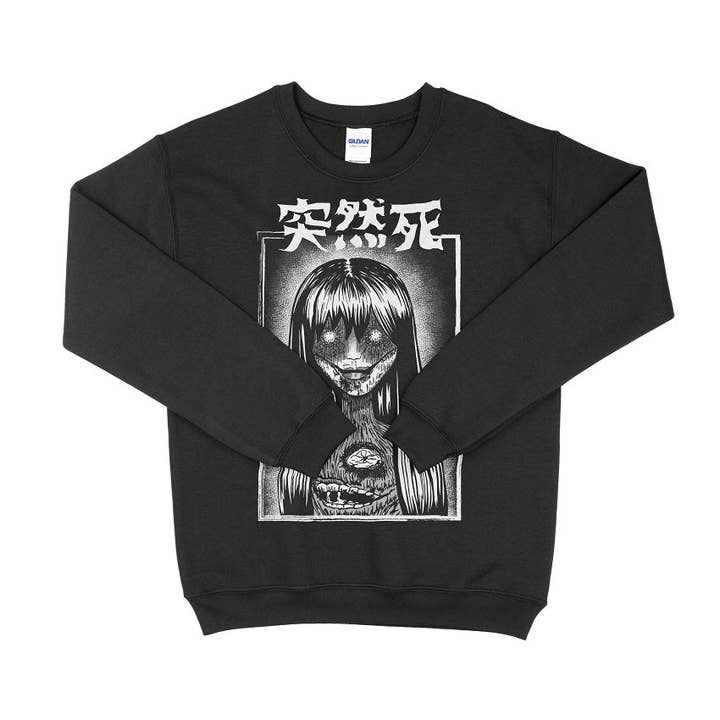 Upperground Tense – wholesale Sweatshirt med tryck - Unisex – Japansk skräck Manga Unisex-tröja