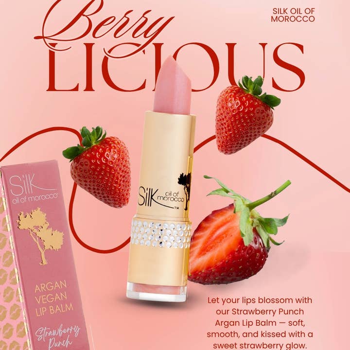 Silk oil of Morocco - Wholesale Lip Balm - Strawberry Punch Argan Vegan Lip Balm3