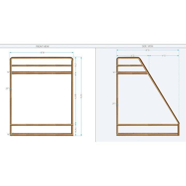 Split P - Wholesale Kitchen Storage/Organizer - Wood/Gold 2 Tier Organizer3