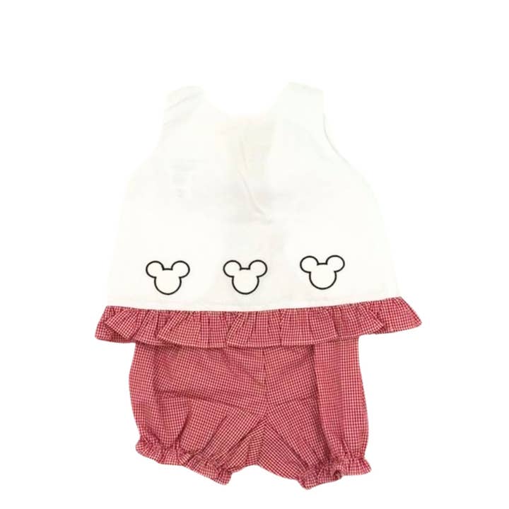 Mouse Girl Bloomer Set Embroidery for wholesale by City Beautiful Childrens Boutique