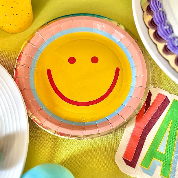 Paper Source Wholesale – Engroshandel Engangstallerken – Happy Face Små engangsplader
