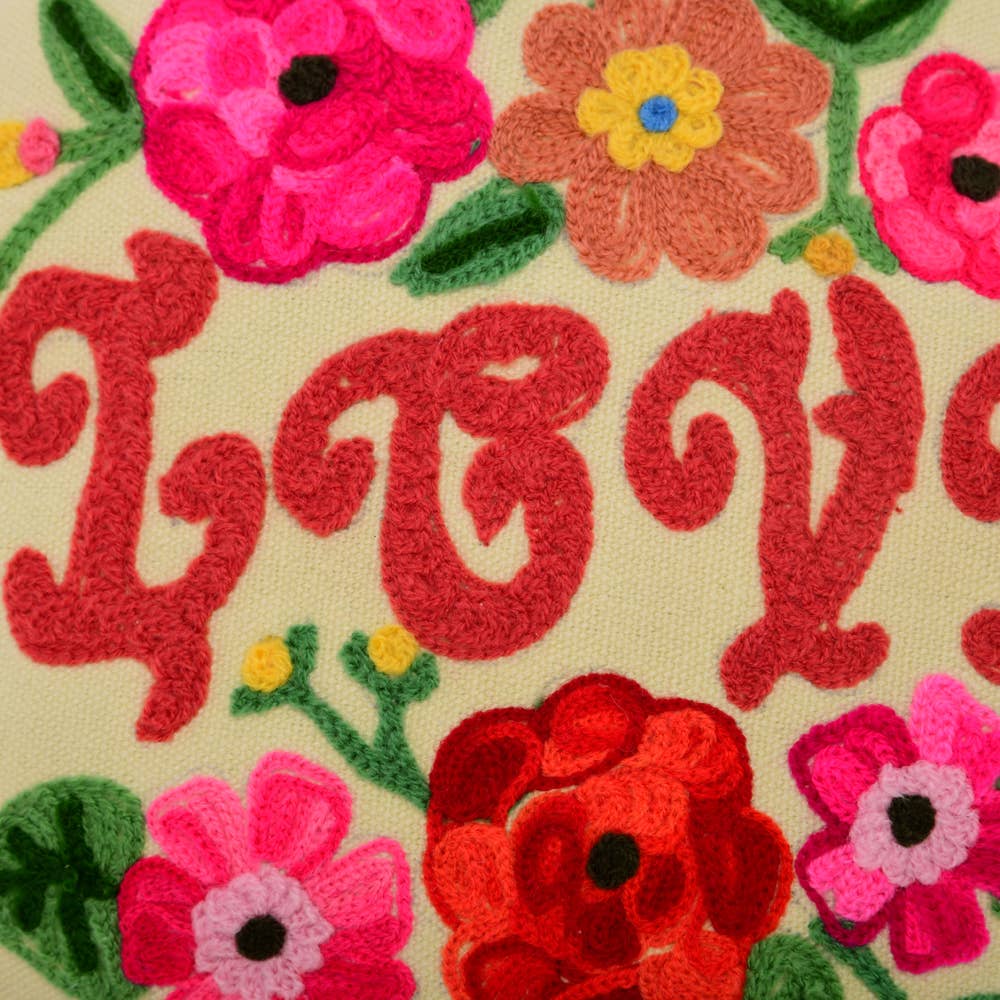 Karma Living – estojo - Mulher por atacado – 3MXLVPC8_IVYL Conjunto de 3 LOVE POUCH CROCHET FLOWER 8 “DIA4