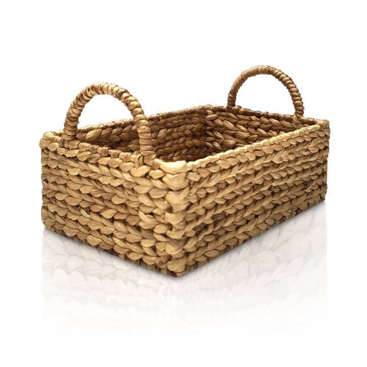 WaterHyacinth Storage Basket with Metal Core for wholesale by DUA