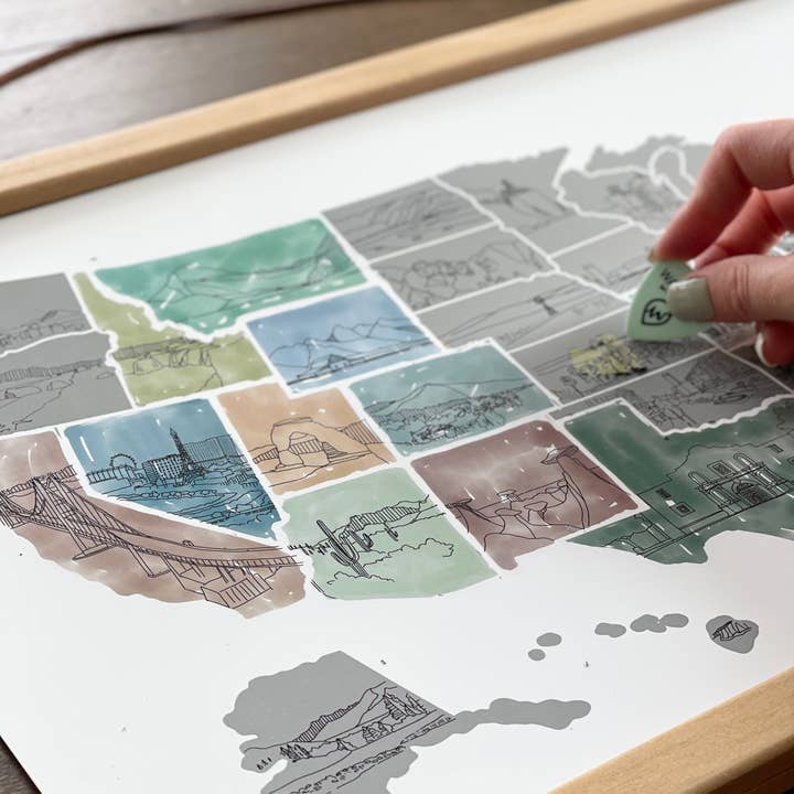 Illustrated US Scratch Off Map and other Purchase Wholesale scratch map. Free Returns & Net 60 Terms on Faire trending on Faire.