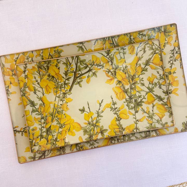 Biccara - Wholesale Decorative Tray - Ginestra Rectangular Glass Plates – Decoupage Collection0