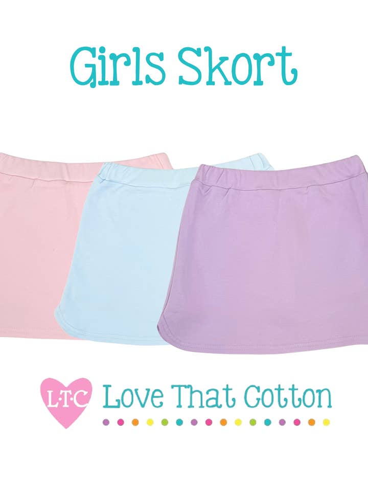 Girls Knit Skort (with Shorts underneath) for wholesale by Love That Cotton