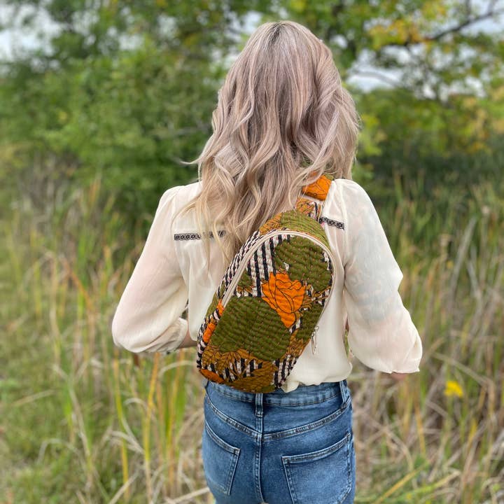 WorldFinds - Vente Sac à bandoulière – femme - Sac à bandoulière Kantha4