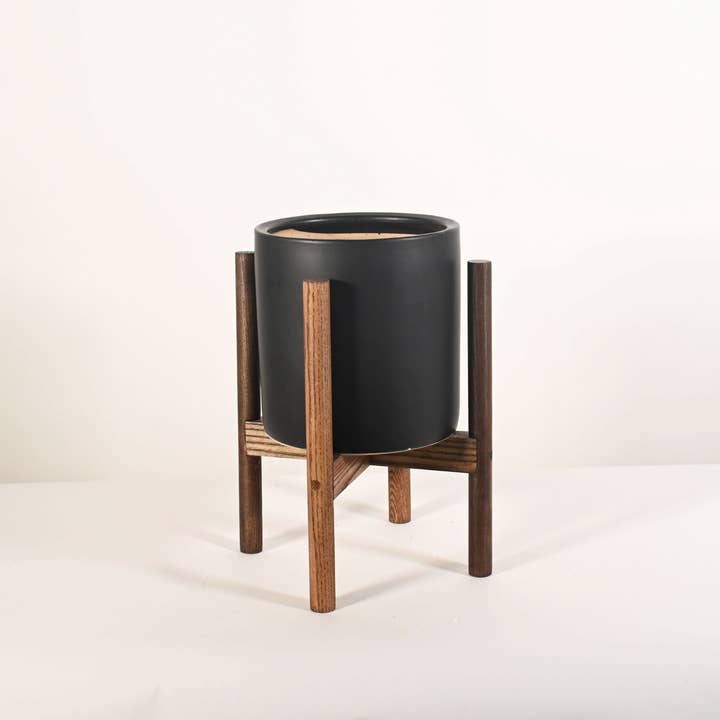 UPshining - Wholesale Plant Pot Stand - 8'' Wood Stand mid century modern(Pot&Plant Not Included)4
