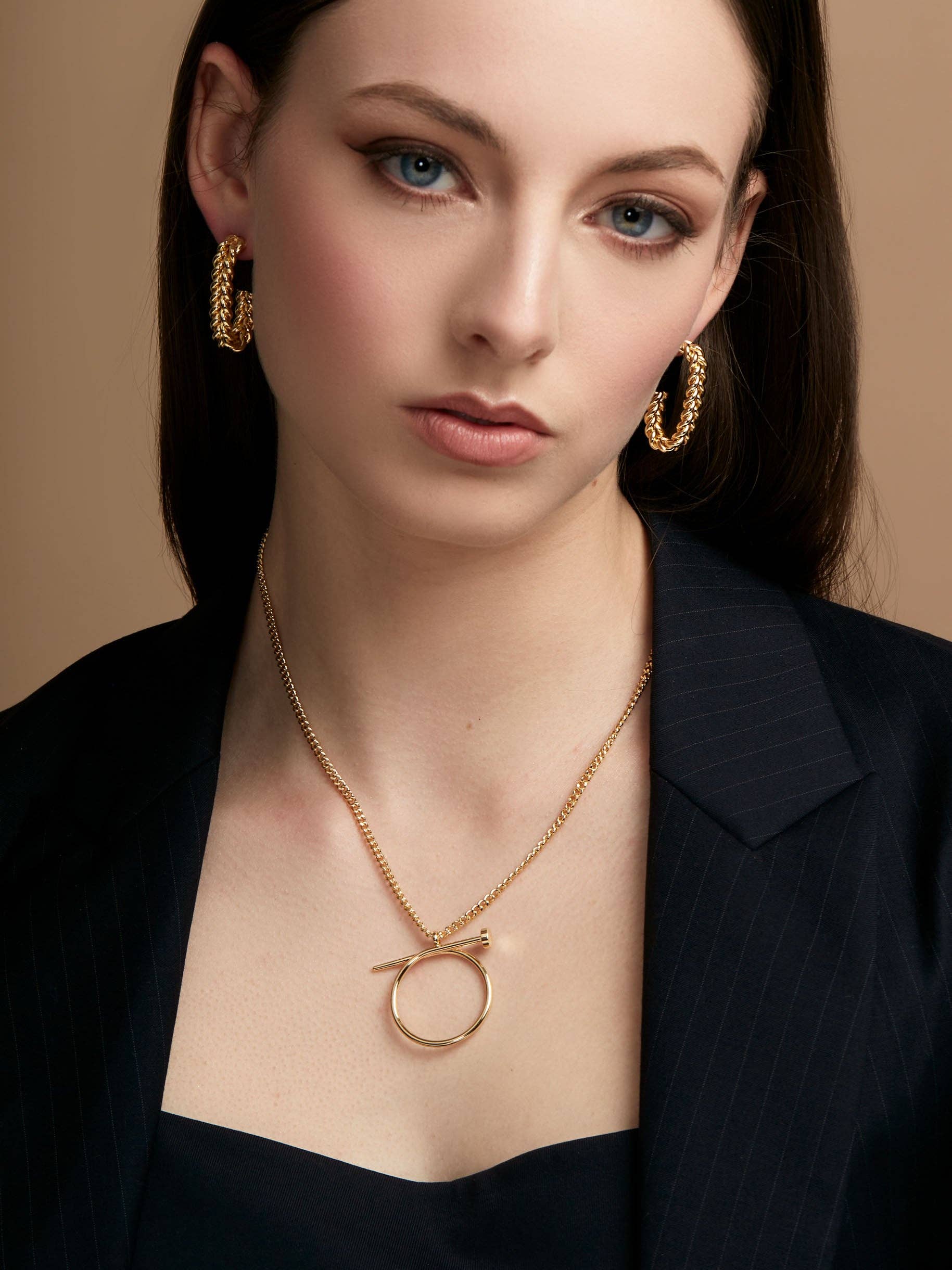 rho – Colar pingente/pendente por atacado – Colar com Anel de Unha Charm e Colar1