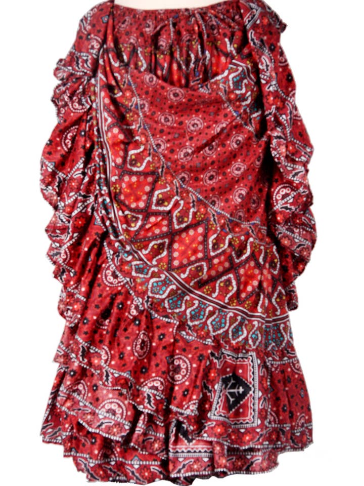 Digital print Skirt Ajrak for wholesale by Senoritas Tribal Designs