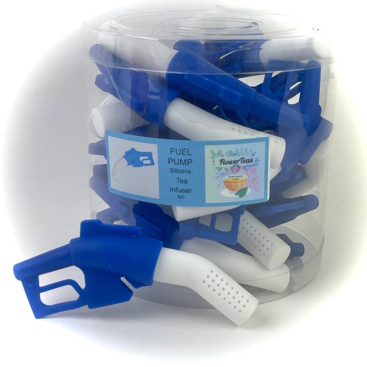 FlowerTeas - Wholesale Tea Strainer/Infuser - Bulk Barrel Silicone Tea Infusers Animals Lotus Lemon Pump4