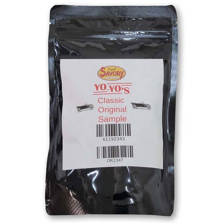 Sachets d'échantillons Yo-Yo's 5 oz - Classic Original pour la vente par Savory Fine Foods LLC