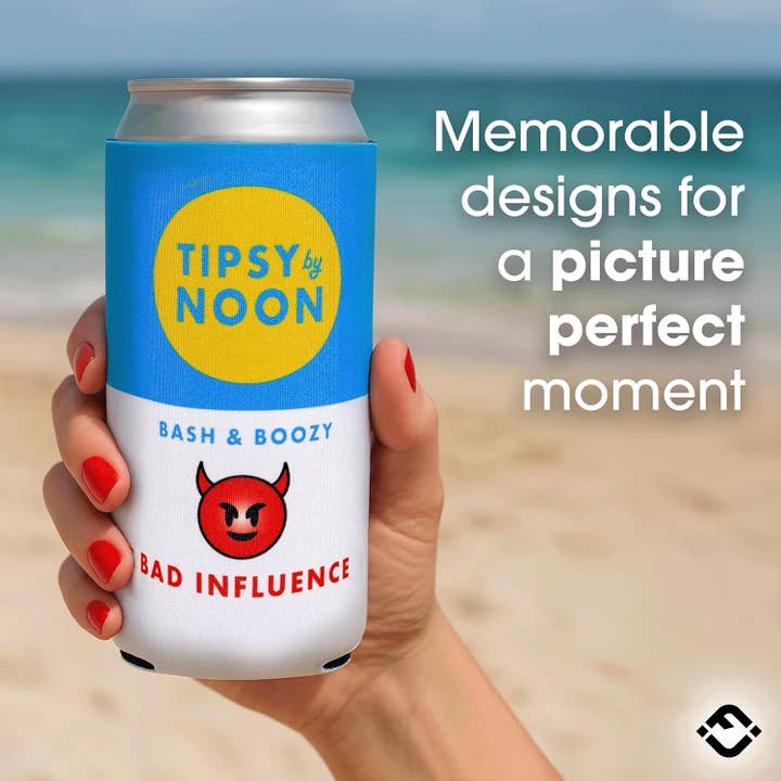 Funky Junque - Wholesale Drink Huggers & Koozies - Bachelorette Slim Can Cooler Set - 4 Pack (Club)5