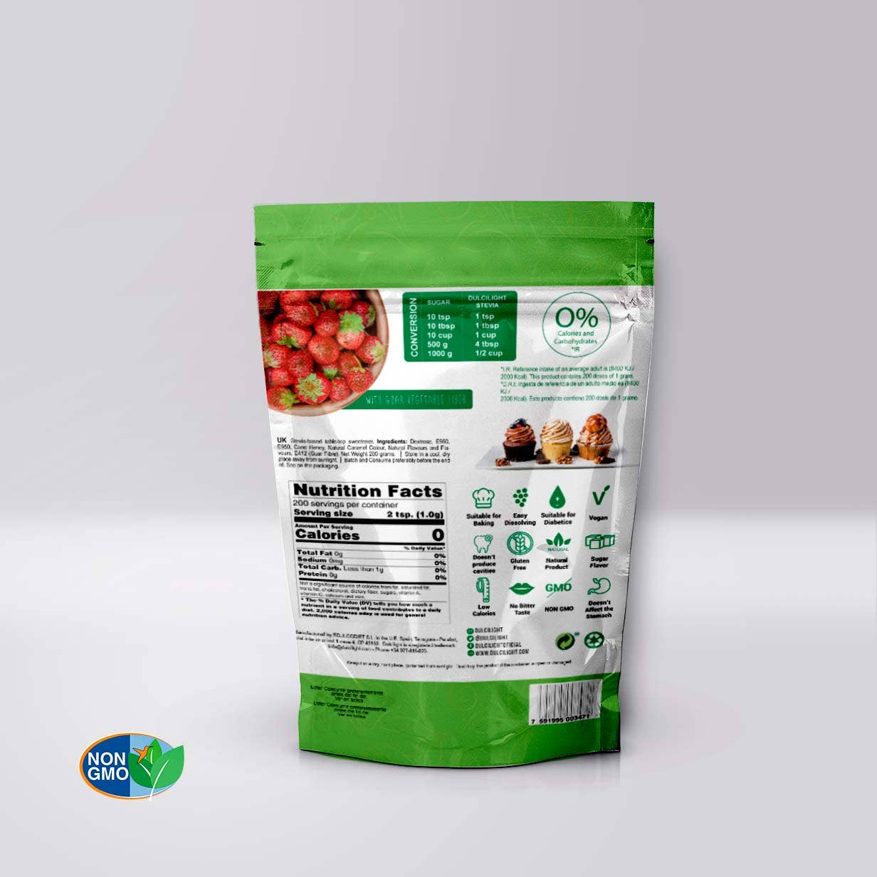 Dulcilight - Wholesale Sugar/Sweetener - Sweetener Stevia Dulcilight 200 grs